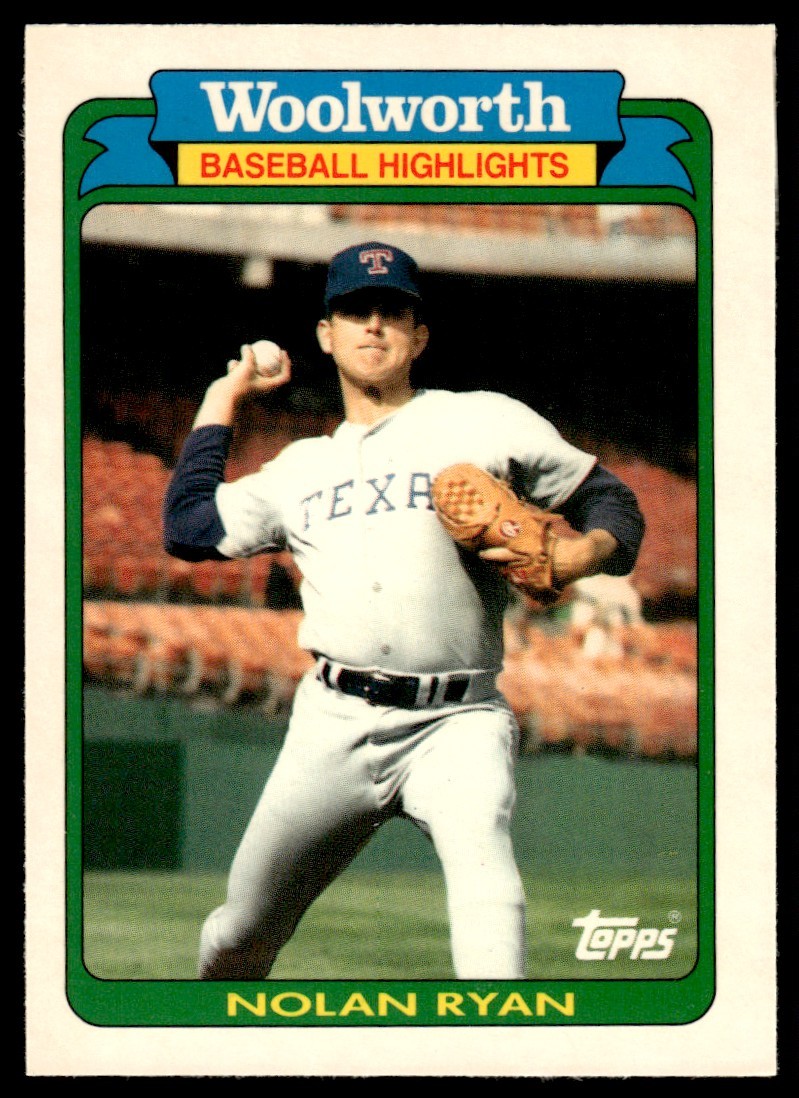 1990 Topps Woolworth Baseball Highlights Nolan Ryan Texas Rangers #20