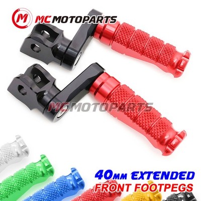 For Triumph Trident 900 91-98 97 96 95 94 MCCP 40mm Extended RED Front Foot Pegs