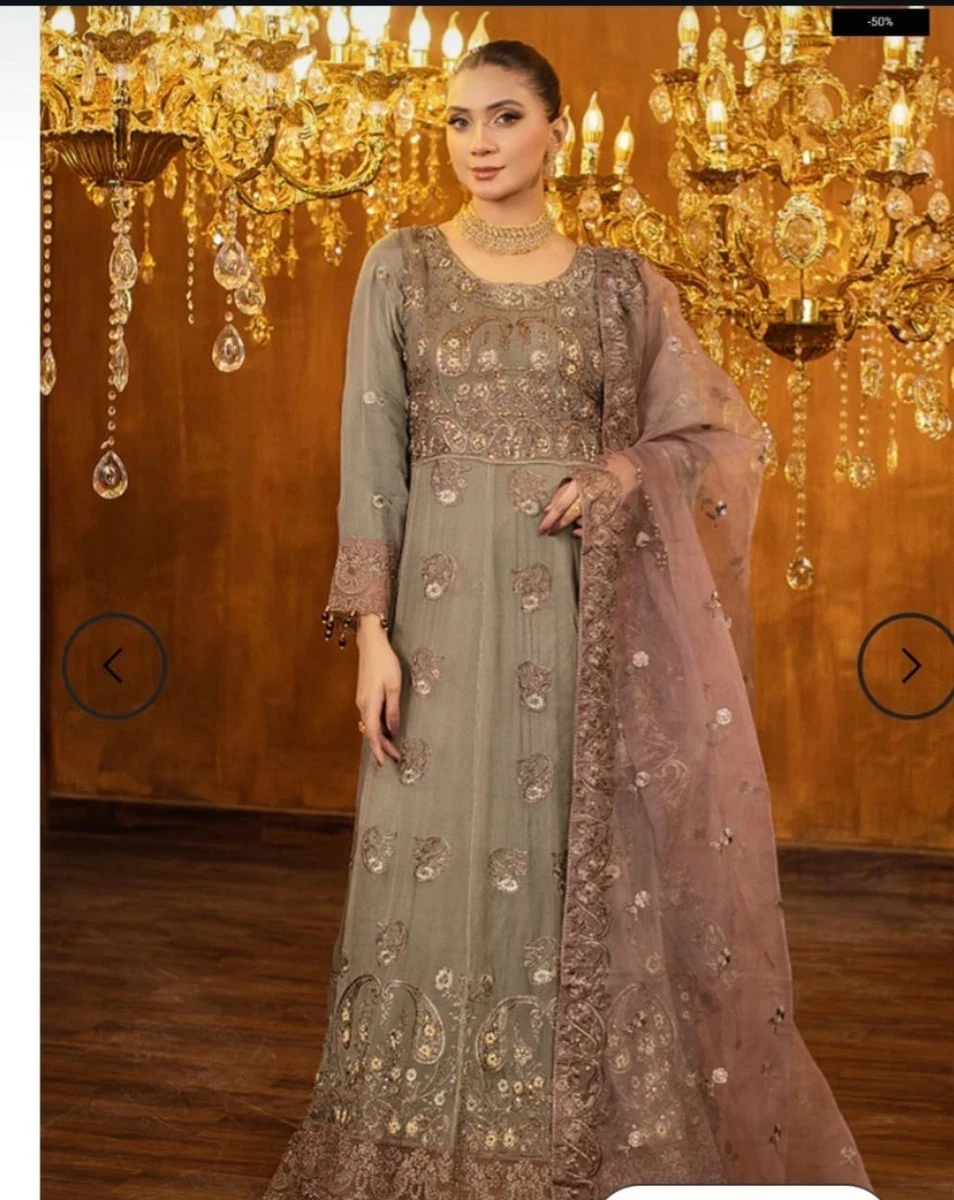 womens gold midi dress Buy Wedding Anarkali main image 0