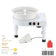 11in Ceramic Pottery Wheel with 60-300 RPM Foot Pedal Tool Kit