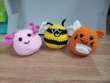 Crochet Critters: Crochet Axolotl, Bee, or Cat