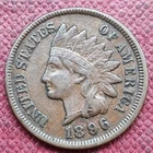 1896 Indian Head Cent 1c Higher Grade XF - AU #78672