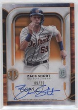 2022 Topps Tribute Tribute Auto Orange 9/25 Zack Short #TA-ZSH Auto 0tw4