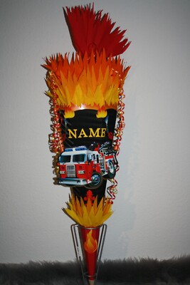 Schultüte Zuckertüte Feuerwehr