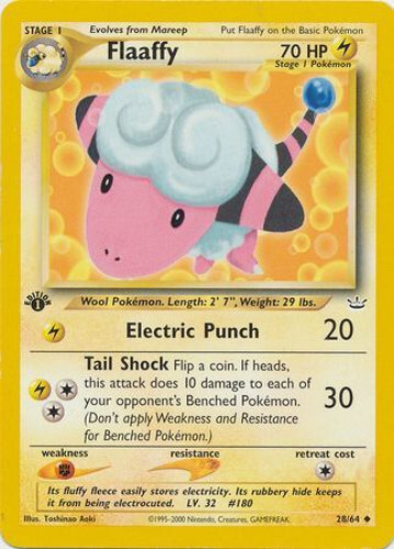Pokemon Card - Neo Revelation 28/64 - FLAAFFY (uncommon) *1st Edition* - NM/Mint