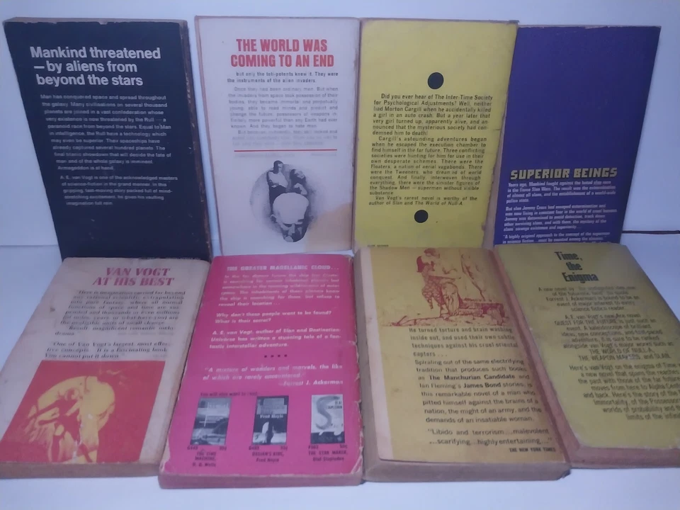 Lot Of 8 A.E. Van Vogt Novel- Slan, Universe Maker, Violent Man, Challenging,   - Image 2 of 4