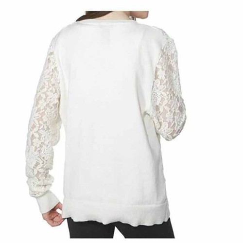 Zunie Girl's Button Front Cardigan Cotton Blend Size 5-6 Black Ivory - Picture 5 of 6