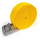 3 Buckled Straps 25mm Cam Buckle 2.5 meters Long Heavy Duty Load Yellow 250kg