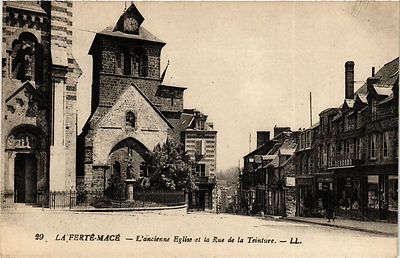 CPA AK La FERTÉ-MACÉ - L'ancienne Église et la Rue de la Tinktur (355990)