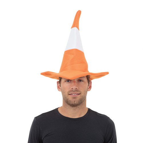 Traffic Cone Hat Mens Accessory Novelty 