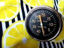 Ac Spark Plug 40s 50s Vtg Reverse Rotation Tachometer Marineaircraft Nos