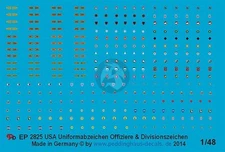 Peddinghaus 1/48 US Uniform Insignia and Division Markings for Officers 2825