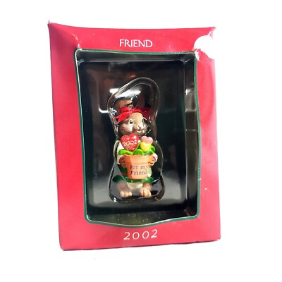 American Greetings Friend 2002 Christmas Holiday Ornament AXOR-012H