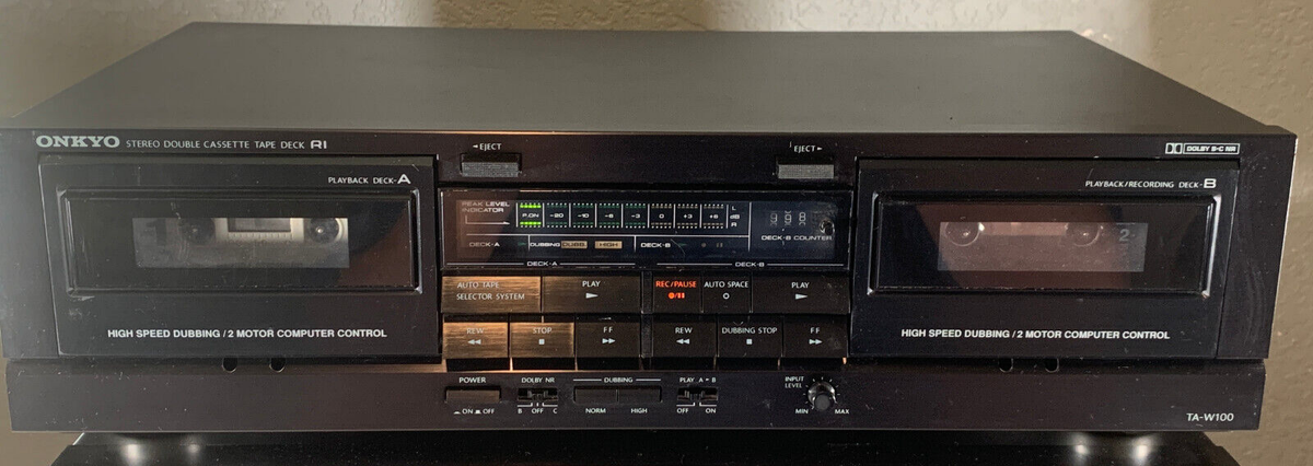 Tested Works Vintage Onkyo TA-W100 Stereo Double Cassette Tape