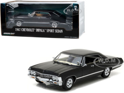 1967 CHEVROLET IMPALA SPORT SEDAN BLACK 1/24 DIECAST MODEL