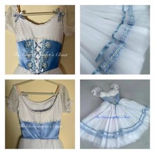 Professional Blue  White Peasant Ballet Dress Tutu Lise Giselle Coppelia 10 11