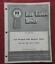 1950s INTERNATIONAL HARVESTER 340 460 Trattore Avanti & Reversibile Guida Svc