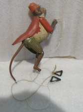 Vintage TOM Climbing Monkey West Germany Tin Toy String Mechanical
