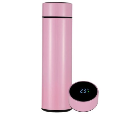 Smart Insulated Mug Stainless Steel Vacuum Cup Thermos Bottle LED Display 500ML 
