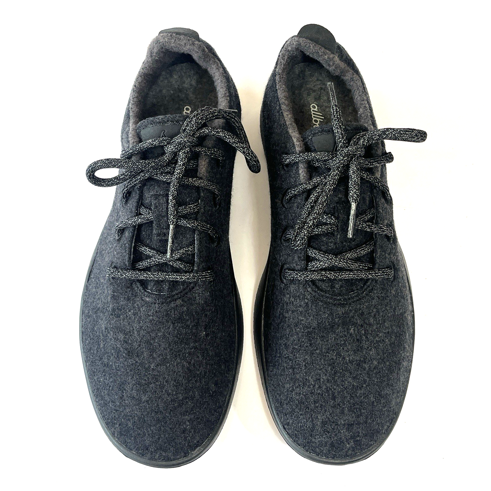 SAOLA Scarpe da corsa Allbirds lana uomo taglia 10 grigio antracite suola nera sneakers da corsa