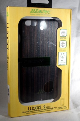 Evutec Iphone 6S+  Thin Snap Case NEW Made with Kevlar and Real Ebony Wood