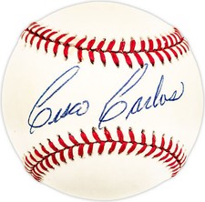 Cisco Carlos Autographed Official AL Baseball White Sox, Senators SKU #225968