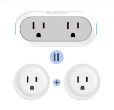 Dual Socket Capsule Smart WiFi Plugs Dual Outlets Alexa Google ITFFF SmartThings