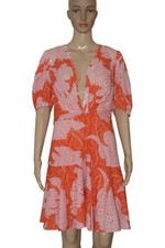 Free People Eyelet Embroidered Twist Printed Short Sleeve Summer Tunic Dress M