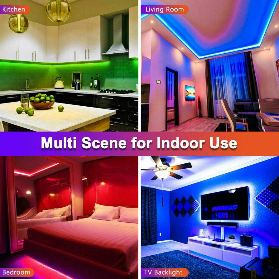 16FT Super Bright 5630 300 LED Strip Light Flexible 12V Car Truck Home DIY Decor - Image 3 of 4