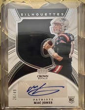 2021 Mac Jones RPA  /49 Silhouettes Crown Royale New England Patriots