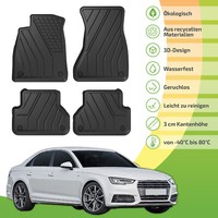 GummifußMatten Fussmatten Eco Friendly FüR Audi A4 B9 2015-2024
