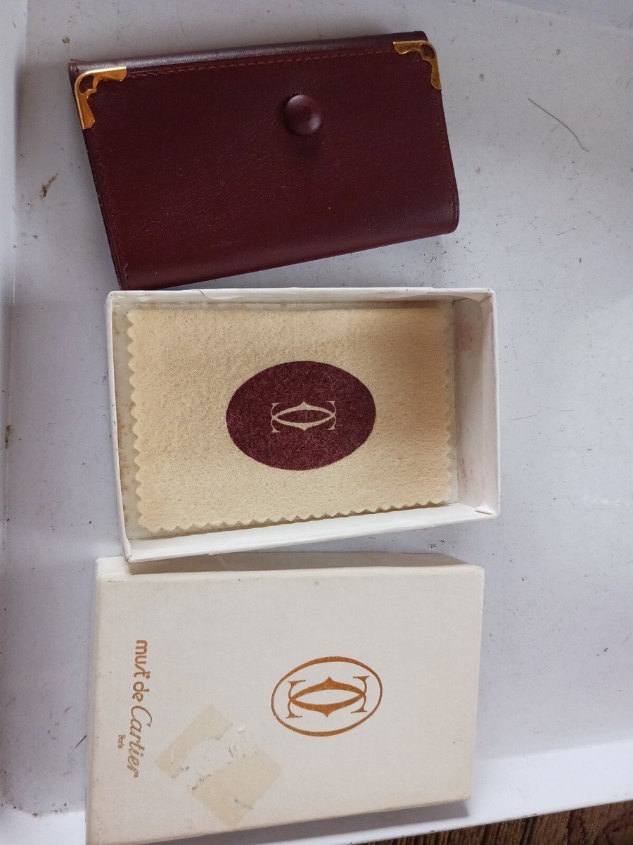 Vintage Must De Cartier Leather Key Case/Keep - New In Box | eBay