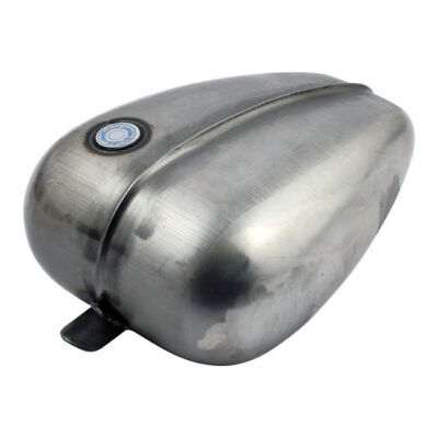 Paughco Ribbed Mustang Tank with Pop - Up Tank Lid 3.3Gal, for Harley - Davidson
