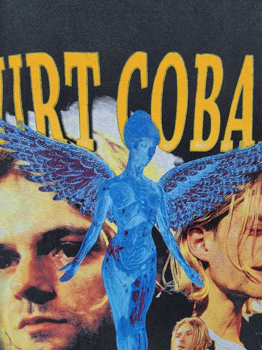 Nirvana Kurt Cobain T-shirt size XL double sided black Nirvana Kurt Cobain T-shirt size XL double sided black