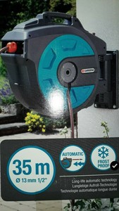 Neue 35m Gardena Wand-Schlauchbox mit roll-up Automatik 8024 8735874
