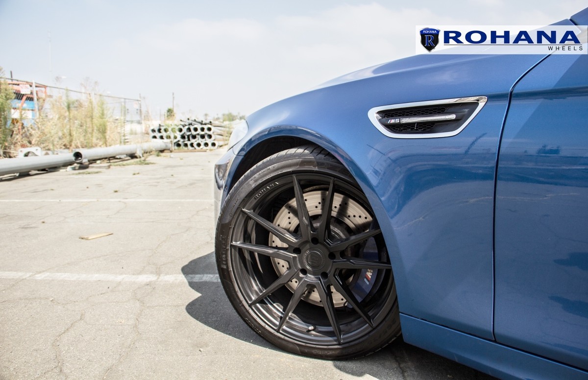 20” ROHANA RFX2 MATTE BLACK CONCAVE WHEELS FOR BMW F80 M3 20X9 AND