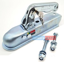 Steel Trailer Coupling Hitch with Lock and Bolts for 50mm Drawbar Trailers