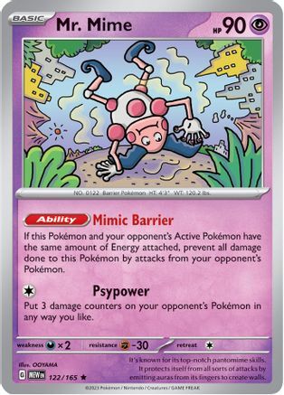 Mr. Mime - Holofoil Pokemon 151 (122/165)