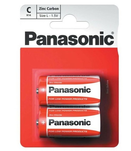 PANASONIC ZINC C SIZE CARBON BATTERIES R14 1.5V MN1400, MX1400 EXPIRY 2024 - Afbeelding 3 van 4
