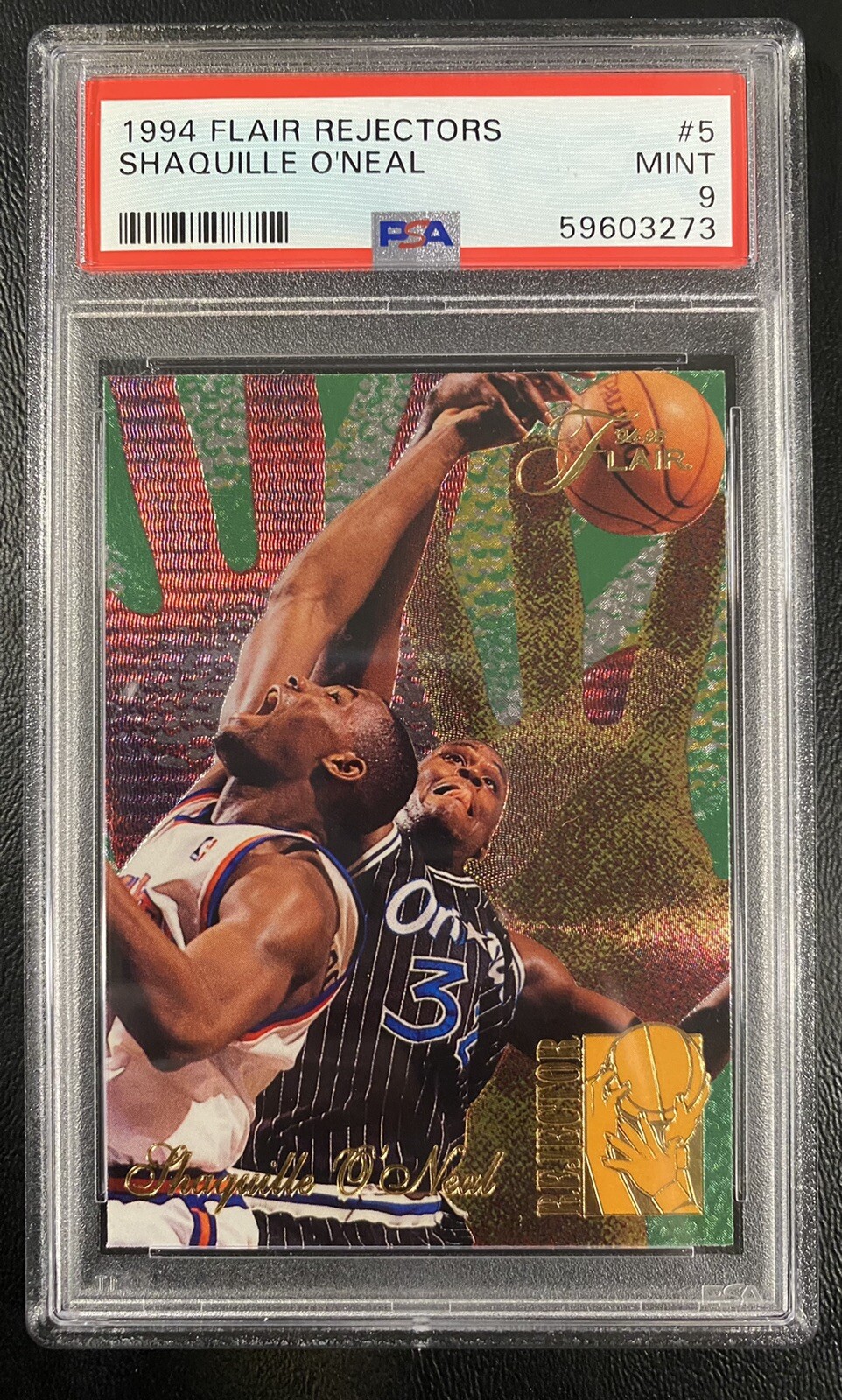 SHAQUILLE O'NEAL 1994 Flair REJECTORS #5 PSA 9 MINT Orlando Magic HOF Shaq **c2c