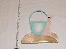 metal beach wall art sand bucket shovel seashell MINI decoration home vacation