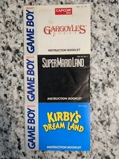 Lot of 3 Game Boy Instruction Booklets (Manuals Only)