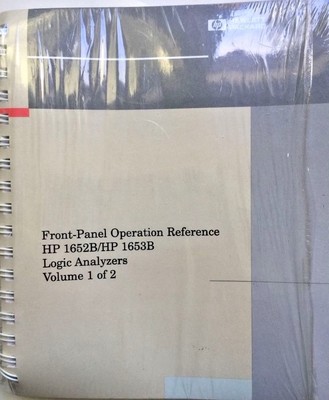 HP 1652B 1653B Front-Panel Operation Reference Set Vol 1&2 P/N 01652-90902 *NEW*