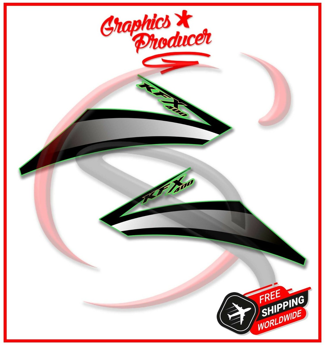 Kawasaki Kfx 400 Kfx400 Graphics Stickers Decals 2003-2008 Model