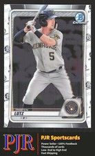 2020 Bowman Draft #BD-68 Tristen Lutz  Chrome Milwaukee Brewers