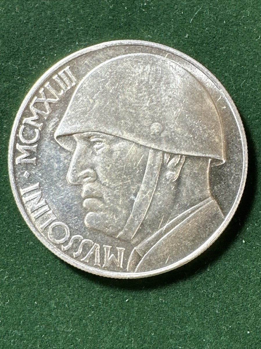 ITALY 1970 Silvered BRASS Fantasy Coin 20 LIRE BENITO MUSSOLINI | eBay