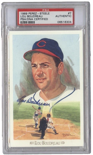 Lou Boudreau MLB Original Autographed Postcards