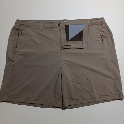 Free Fly Mens Performance Hybrid Short 7in Flat Front Chino 3XL Beige Outdoor - Picture 3 of 12
