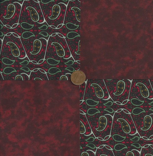Paisley Passion 4 inch Cotton Fabric Novelty Quilt Craft Squares CK - Picture 3 of 3