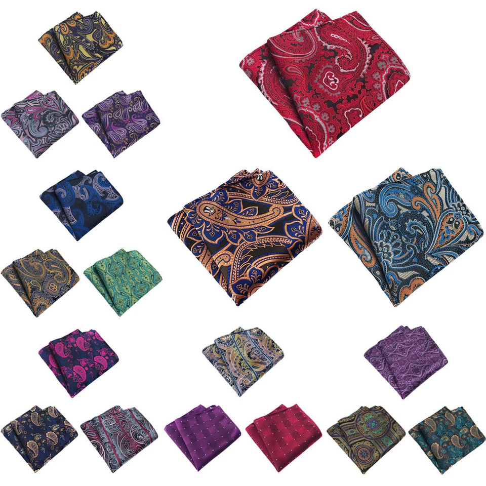 3 PCS Herren Paisley Floral Einstecktuch Taschentuch Hochzeit Party Taschentuch - Bild 1 von 1